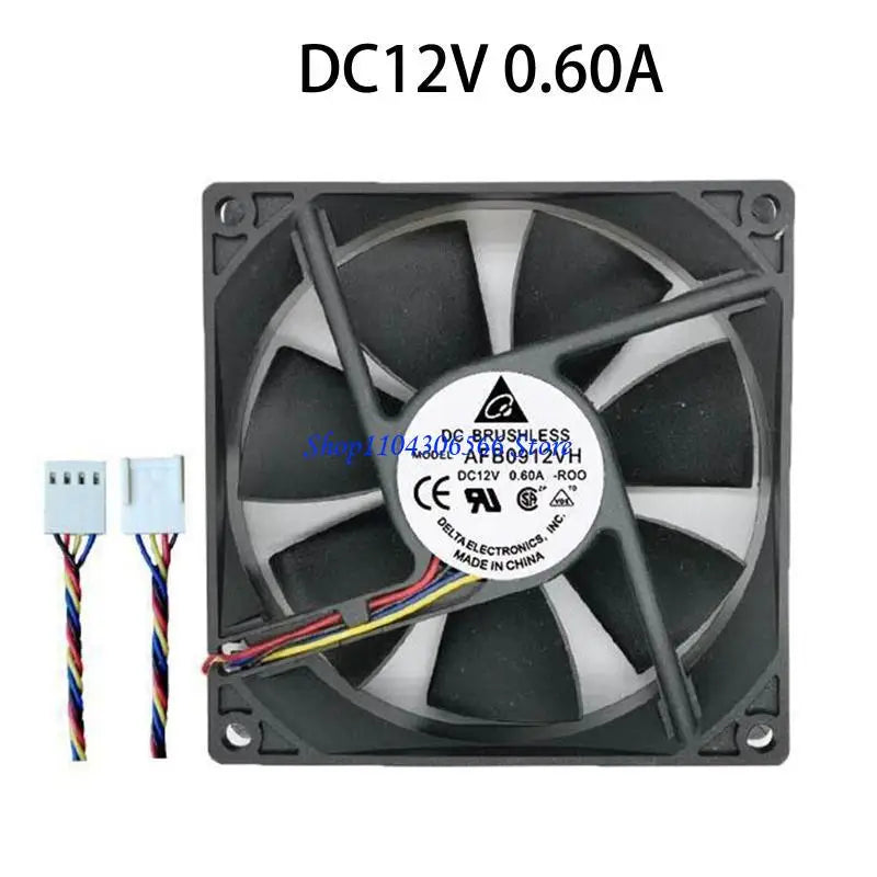 90mm DC 12V 4-Pin Replacement Cooling Fan – 4000RPM 85CFM PC Cooling Fan HIP