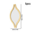 Gold Teardrop Acrylic Mirror Wall Stickers – 5 Pack Mirror Wall Sticker HIP Gold