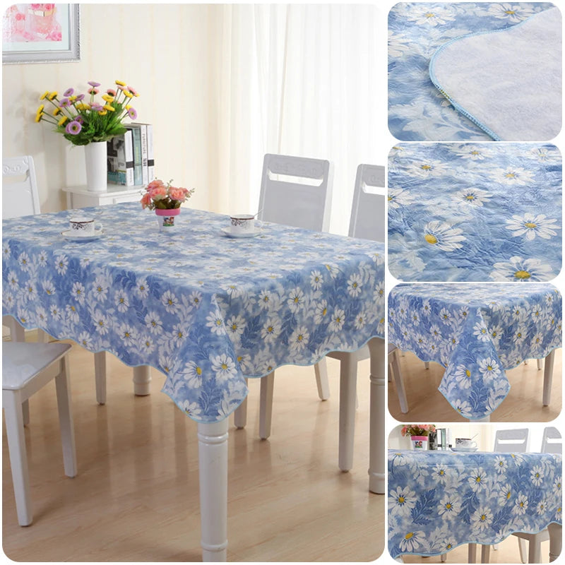 152x106CM Table Cloth Waterproof Rectangular Square Garden Table Cover Stain Tablecloth Oilcloth Mantel Mesa Impermeable Tapete HIP