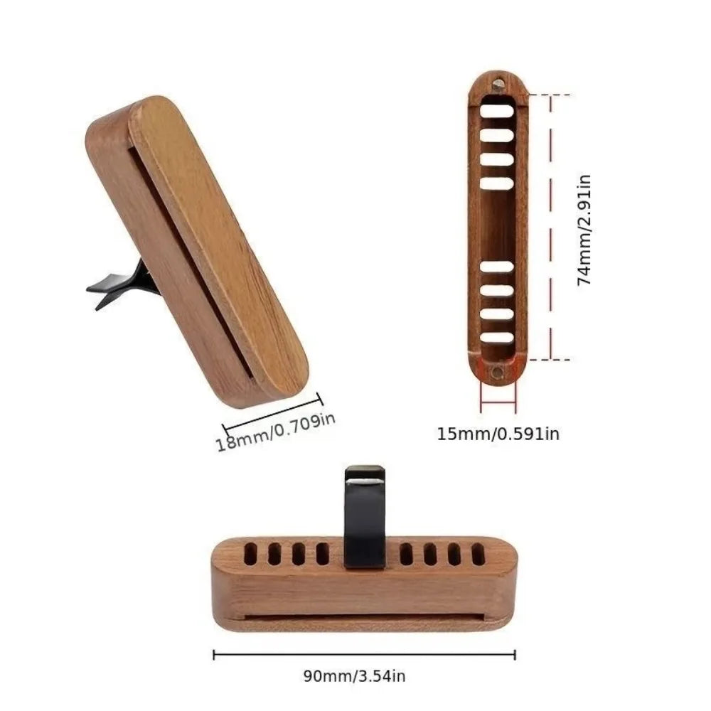 Solid Wood Car Air Freshener Diffuser + 10 Refill Sticks Car Air Freshener HIP
