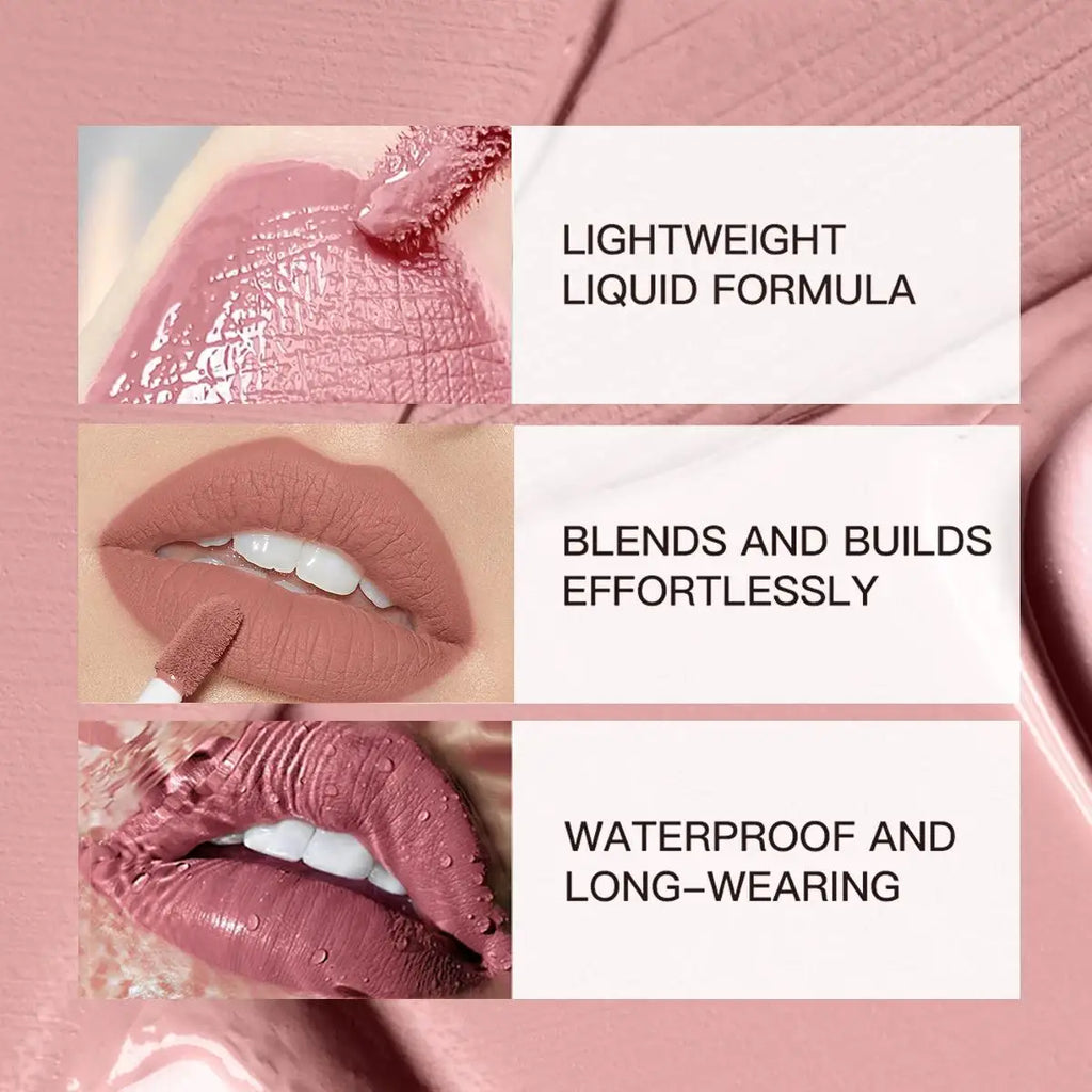 Fit Colors Velvet Matte Liquid Lipstick – Non-Stick Waterproof Liquid Lipstick HIP