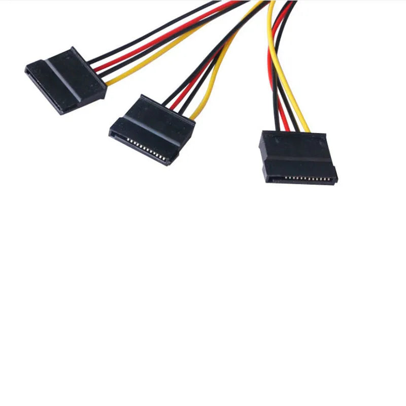 IDE to SATA Power Splitter 1 to 3 Big 4-Pin Adapter Cable PC Power Cable Adapter HIP