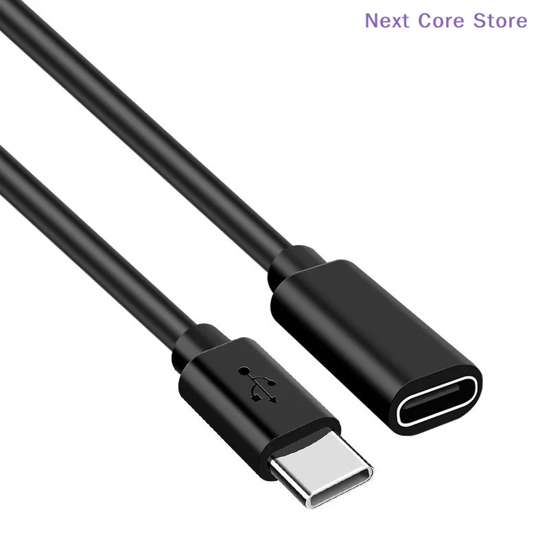 USB-A to USB-C Female Extension Cable – 6A Fast Charging USB Extension Cable HIP