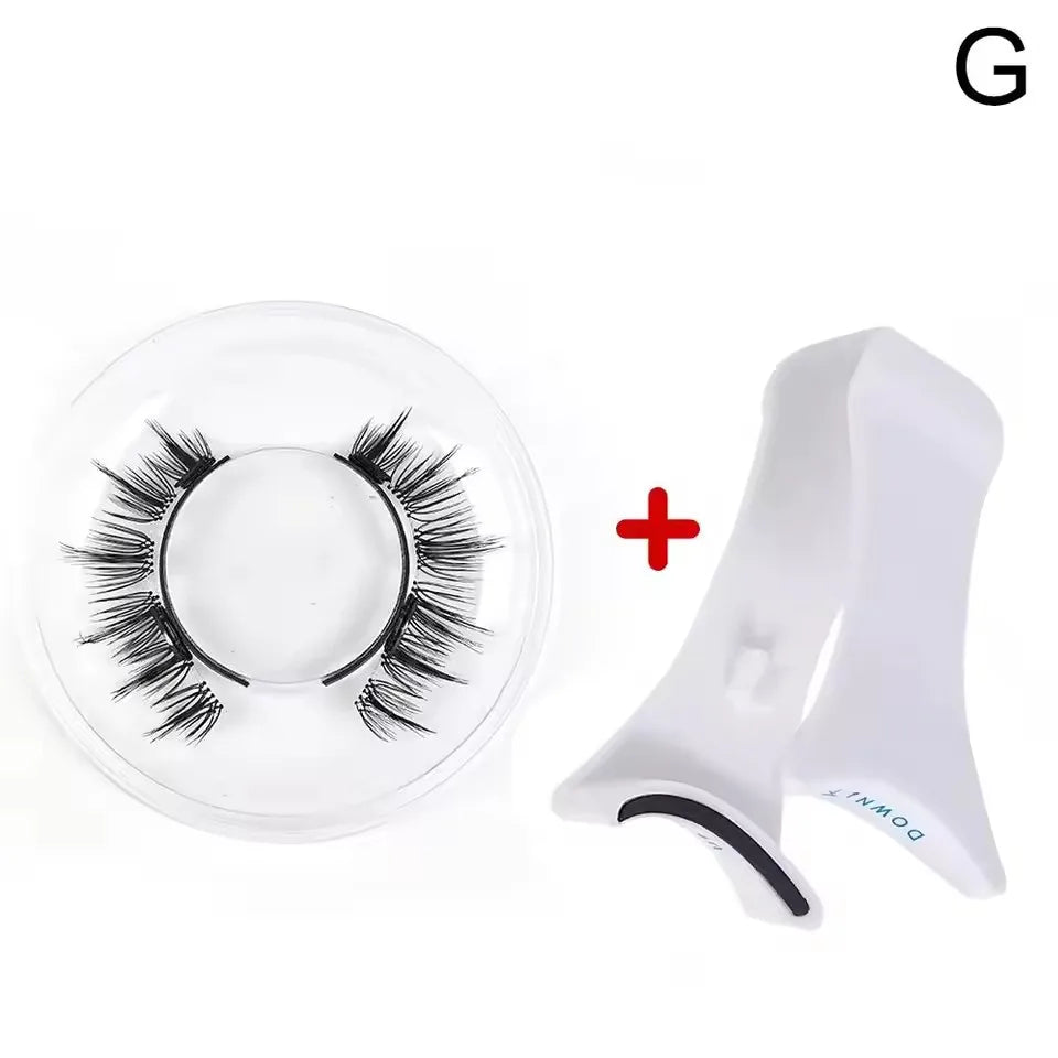 Magnetic Eyelashes Handmade 3D Natural Magnetic False Eyelashes Reusable Magnetic Eyelashes Tweezers Set Wholesale HIP G