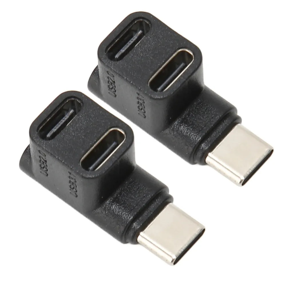 2-Pack 90° USB-C Adapter 10Gbps 100W 4K@60Hz Right Angle USB-C Adapter HIP