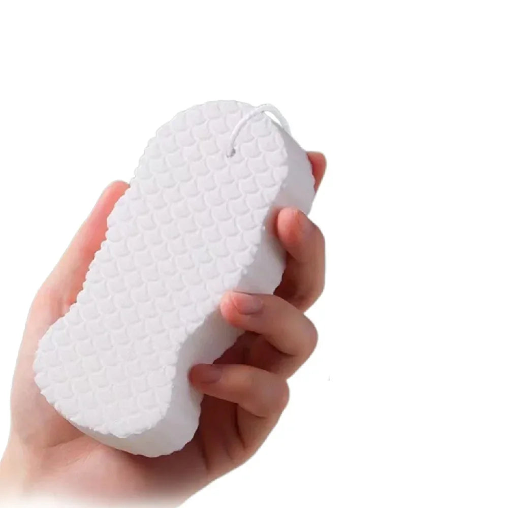 Soft Sponge Body Scrubber – Exfoliating Shower Bath Brush Bath Body Scrubber HIP C572-White-1pcs