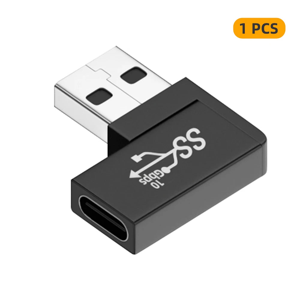USB-A to USB-C 90° Right Angle Adapter – 10Gbps USB Angle Adapter HIP 1x AG-CM CW-FM