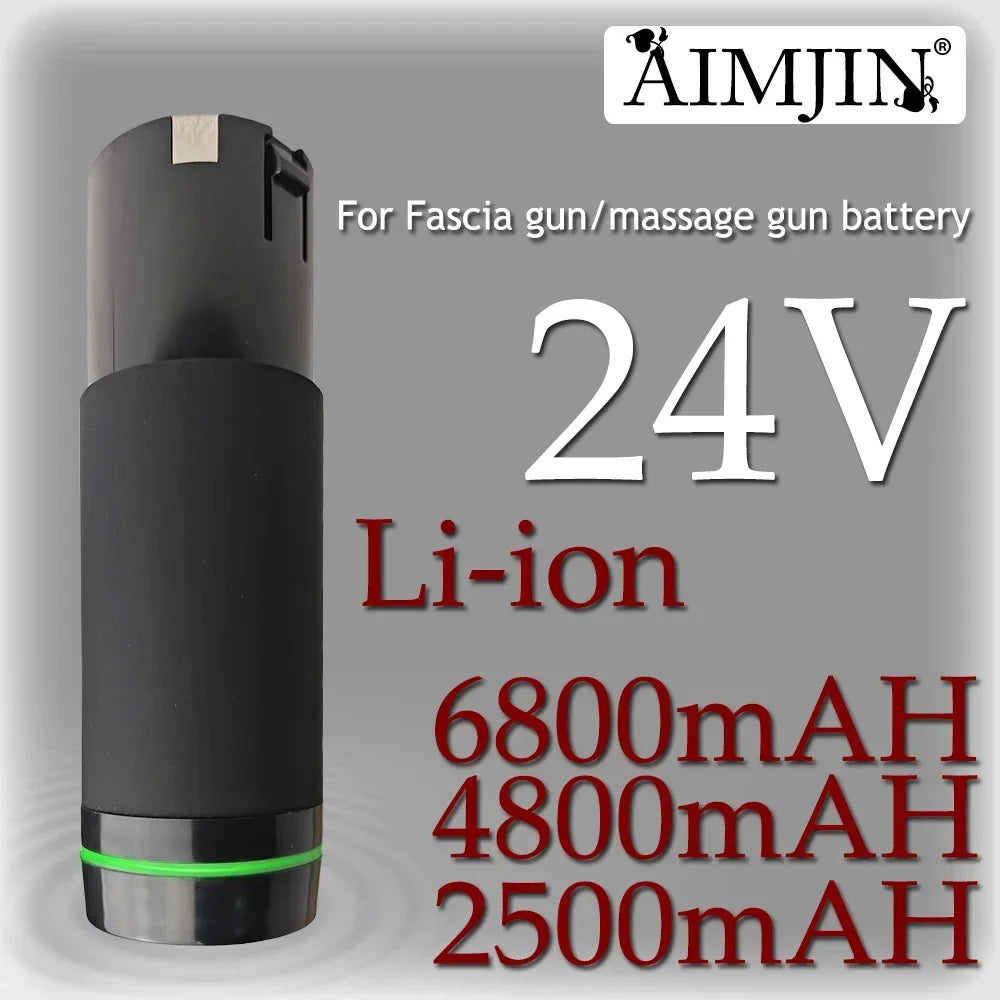 24V Li-Ion Massage Gun Replacement Battery 2500–6800mAh Massage Gun Battery HIP