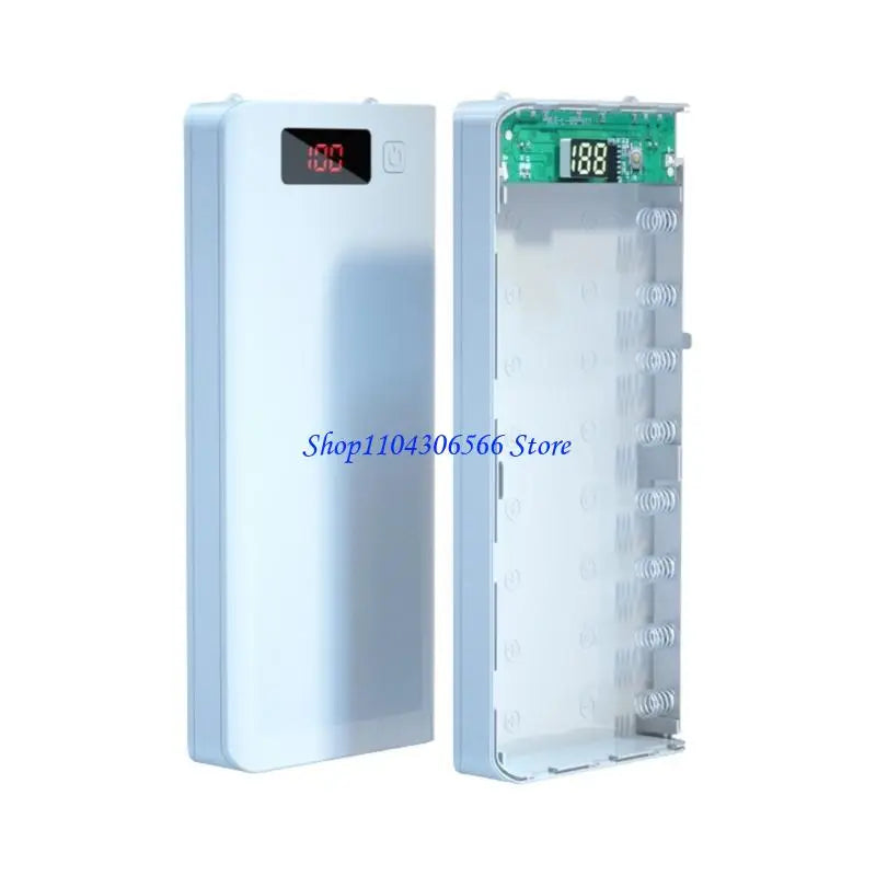 8x18650 DIY Portable Power Bank Shell – LCD Battery Box Portable Battery Case HIP
