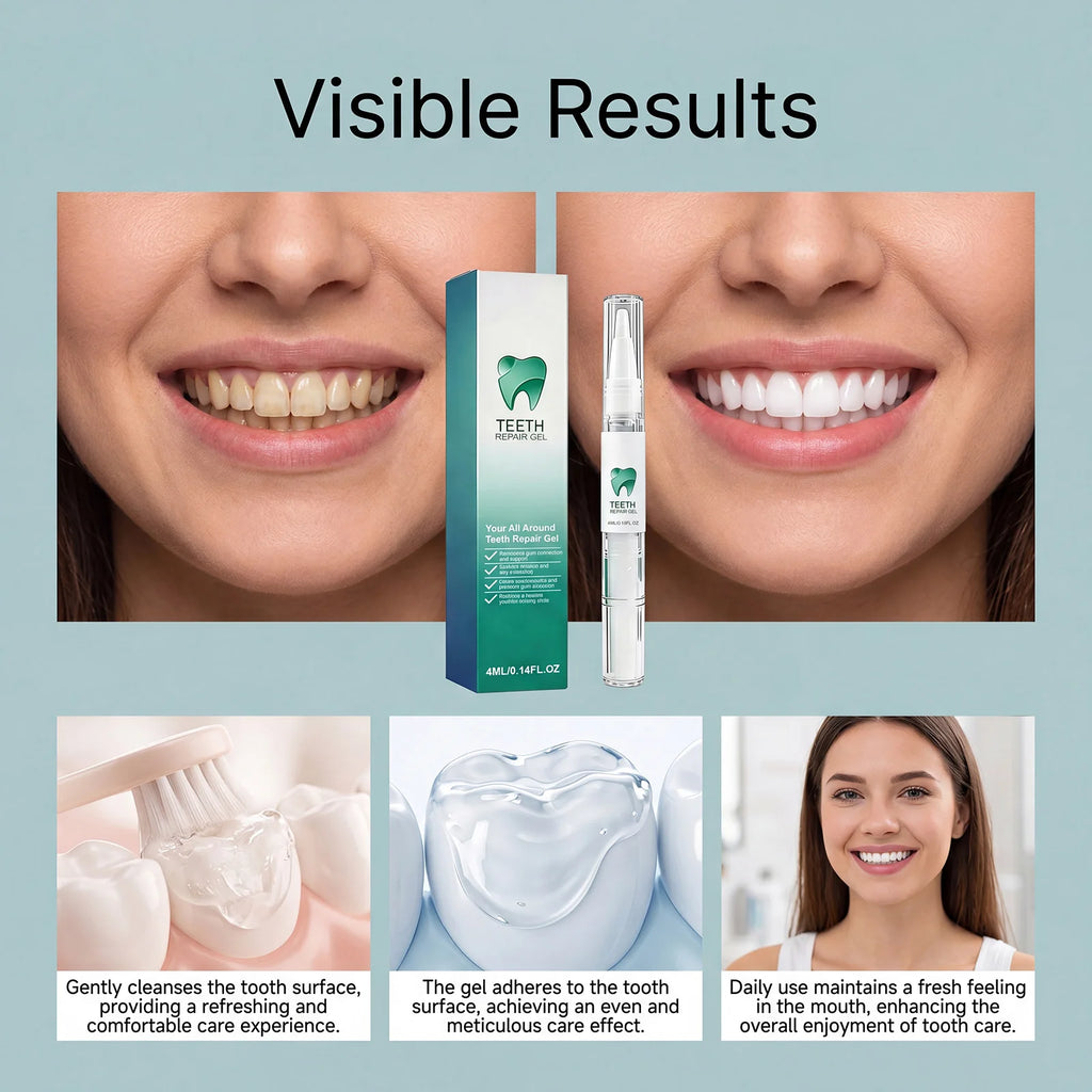 Teeth Brightening Gel Serum – Mint Fresh Breath & Gum Care Teeth Whitening Gel HIP