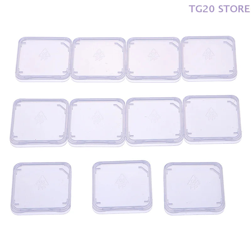 10-Pack Transparent SD Memory Card Cases – SD, CF & XD Memory Card Case HIP