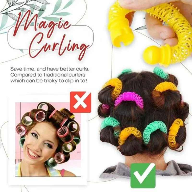 Hair Curler Hair Donuts Hair Styling Roller Hairdresser Bendy Curls No Heat Spiral Curls DIY Tool for Women Hair Accessories HIP
