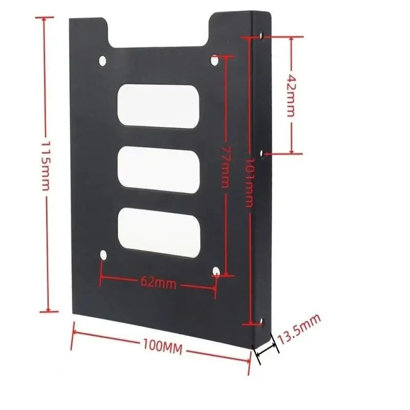 2.5" to 3.5" Hard Drive Bracket – SSD & HDD Mounting Adapter Hard Drive Bracket HIP Black