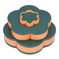 Snack Serving Tray Multifunction Large Capacity Flower Shape Nut Candy Serving Container for Home HIP two layers
