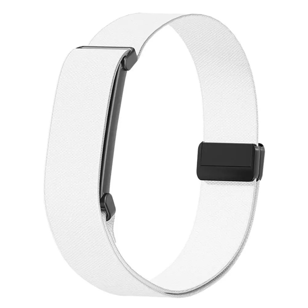 Nylon Weave Bicep Strap for Google Fitbit Air Bands Fitness Tracker Replacement Band Wristband for Google Fitbit Air Straps HIP White