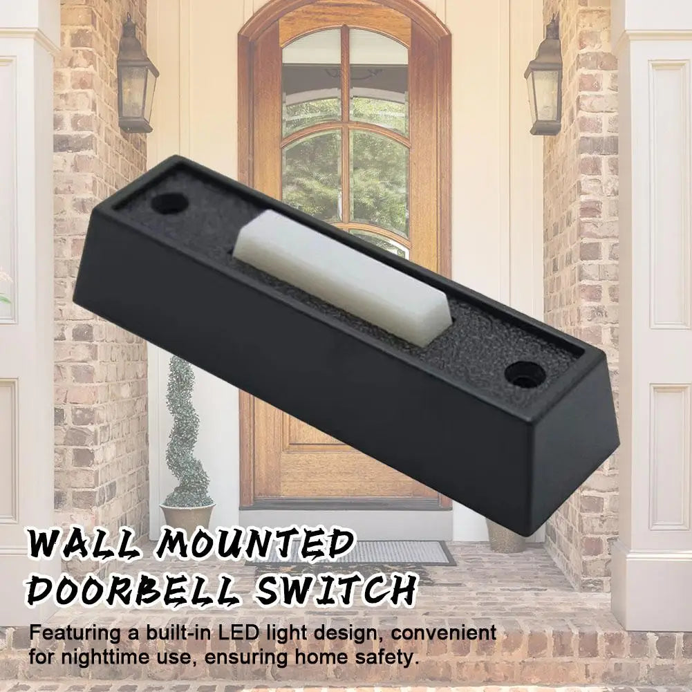 1PCS Wired Doorbell Button with LED Light, Replacement Of Doorbell Ring Button, Wall Mounted Door Opener Switch HIP