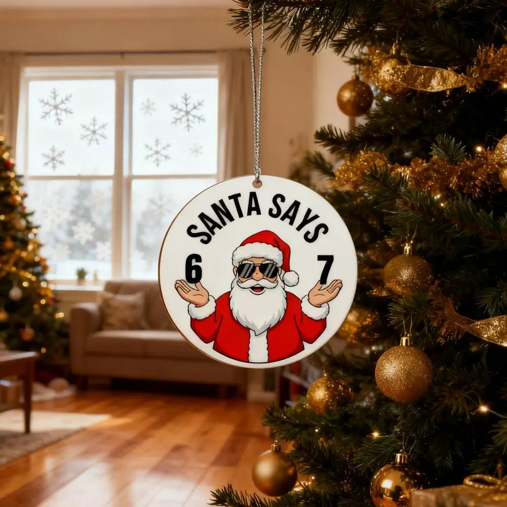 Christmas Pendant Decoration Funny 67 Six Seven Christmas Tree Pendant Ornaments Home Christmas New Year Party Decoration Gifts HIP