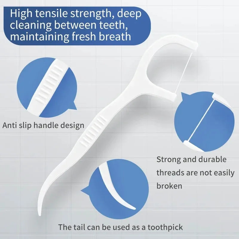 RUZOFO High Elastic Dental Floss Sticks – Family Pack 150-600pc Dental Floss Picks HIP