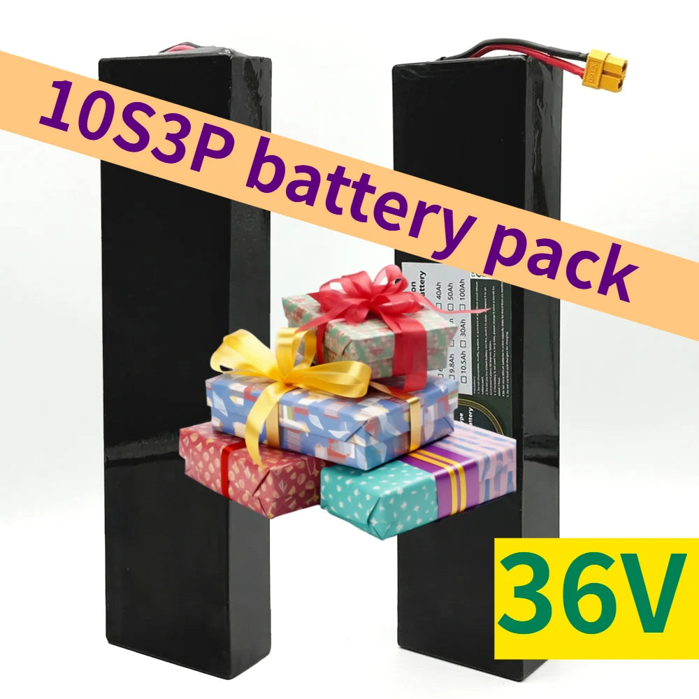 36V 9800mAh 10S3P Li-Ion Battery with BMS – KUGOO S1 S2 S3 Scooter Battery Pack HIP