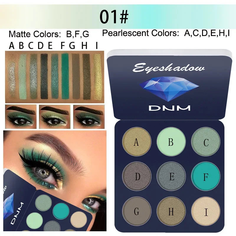 9 Colors Nude Eyeshadow Powder Makeup Palette Matte Shimmer Eye Pigmented Powder Make Up New Warm Earth Color Eyeshadow HIP 1
