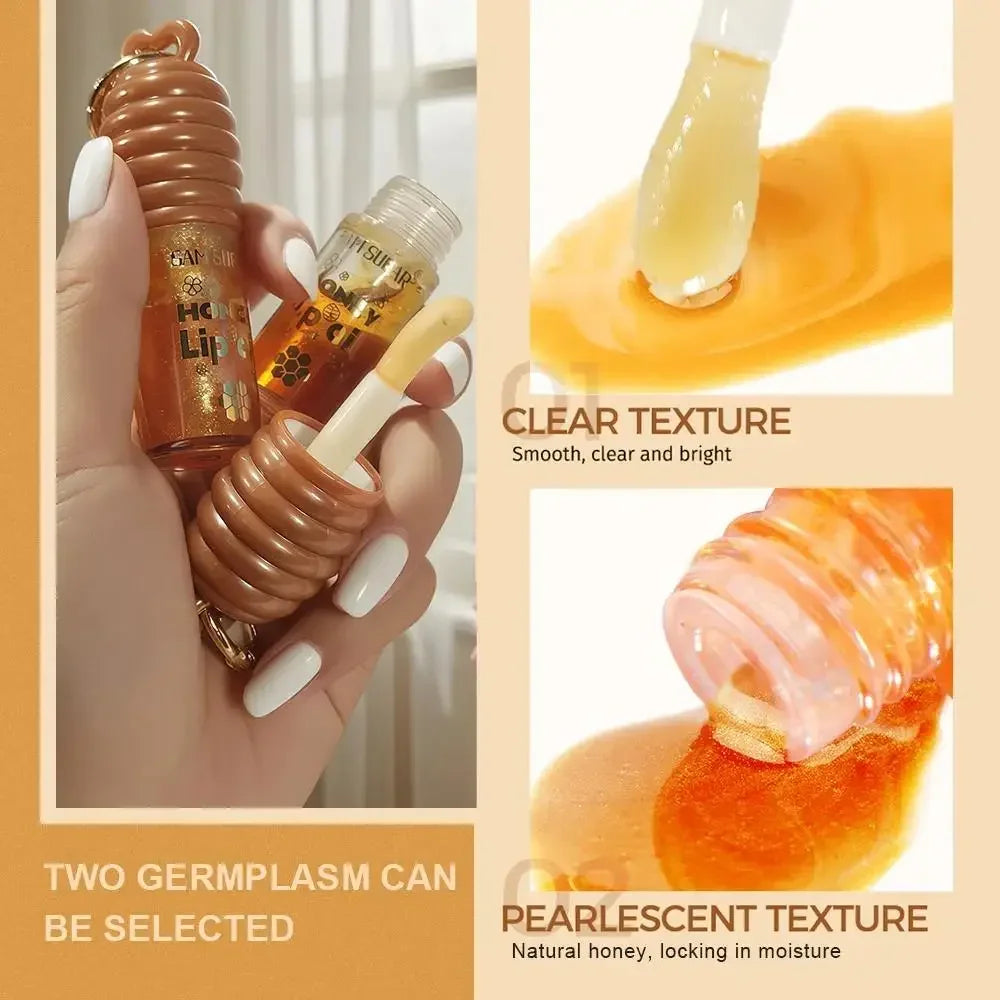 SAM SUGAR Honey Essence Lip Oil – Hydrating & Non-Sticky Lip Oil Glaze HIP