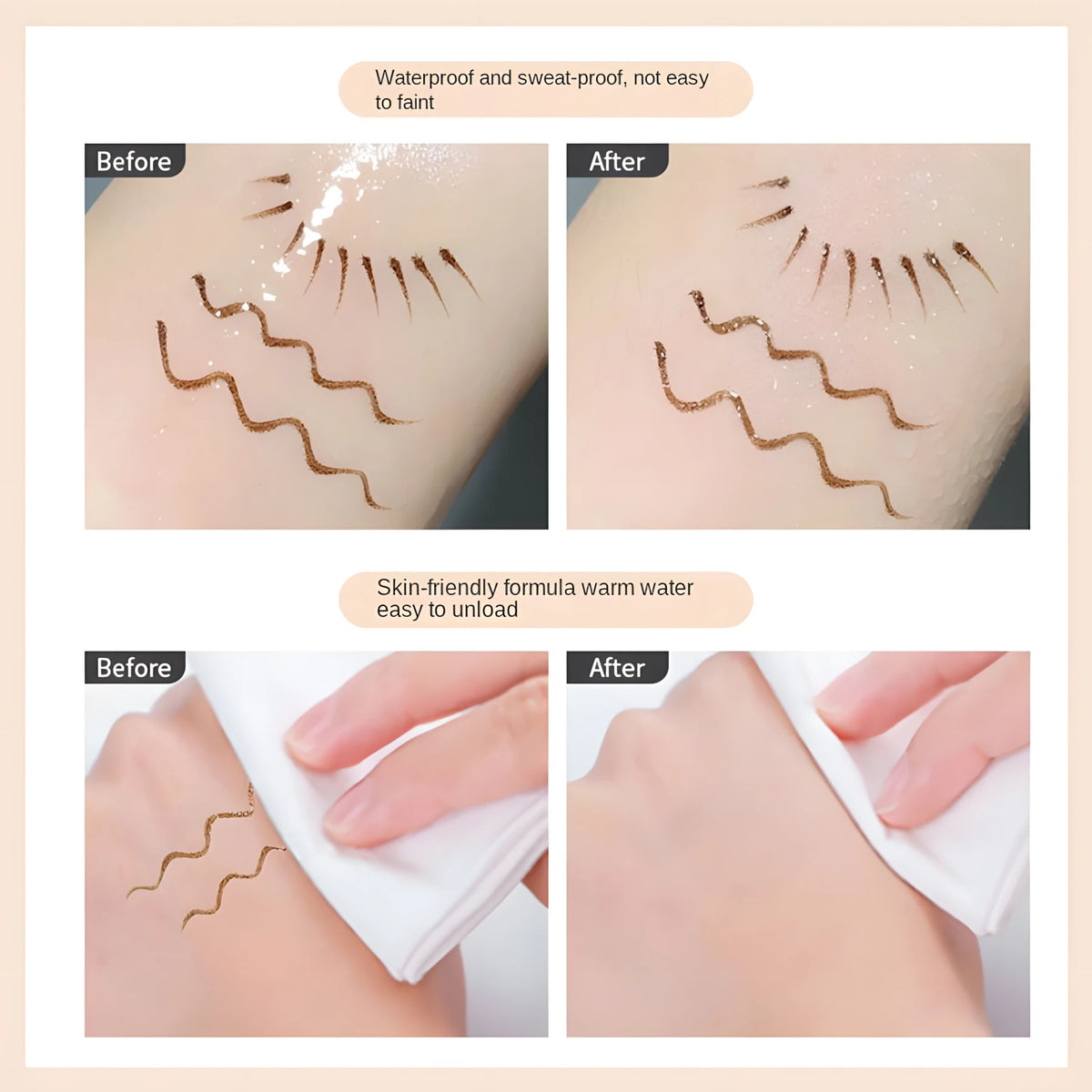 0.01mm Ultra Slender Liquid Eyeliner Pen, Extra Slim Eyebrows Pen Waterproof Professional Sweat Proof Liquid Eye Brow Pencil Lon HIP