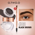 O.TWO.O 2-in-1 Waterproof Eyebrow Pomade & Brow Gel Wax Eyebrow Pomade HIP 03 BLACK BROWN