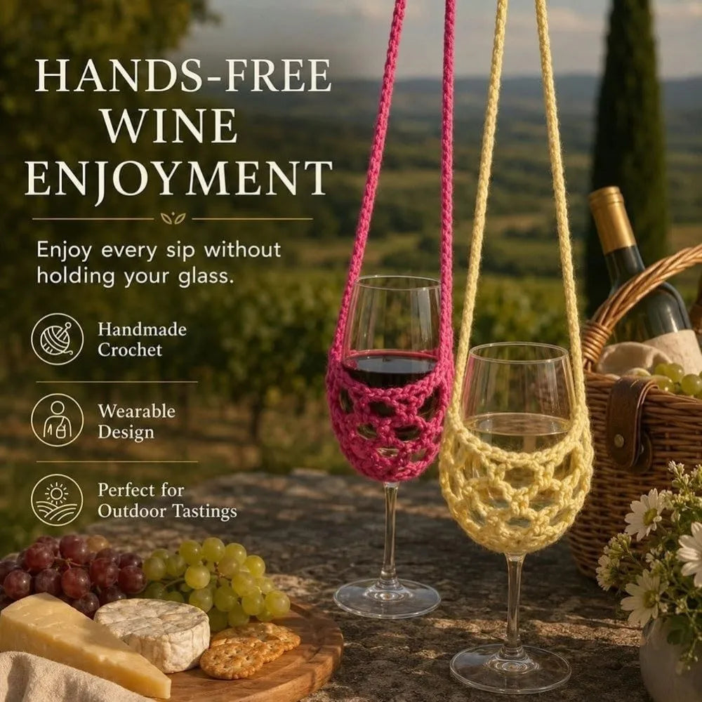 Handmade Crochet Wine Bottle Crossbody Bag – Knit Carrier Wine Bottle Bag HIP