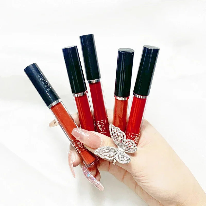 Five Pack Cigarette-shaped Lipstick Set Matte Velvet Lasting Creative Blue Pink Girl Cigarette Tube Lip Glaze Set Lip Makeup HIP