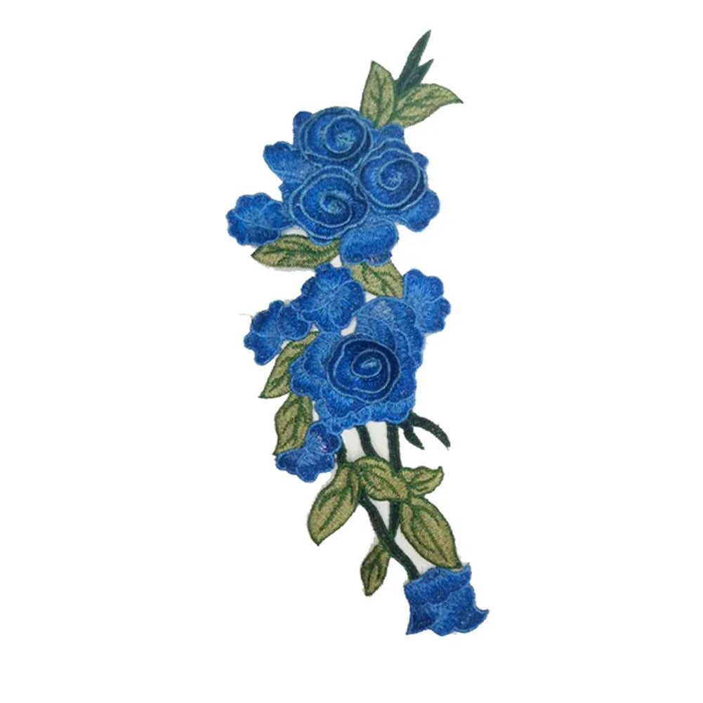 1PC Rose Embroidered Sewing on Patches Flower Patch Stickers for Clothes Badge Sewing Fabric Applique Supplies 13 Kinds HIP