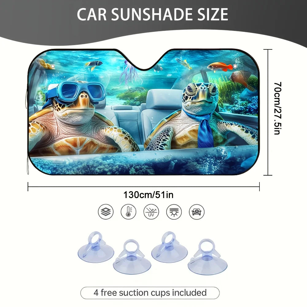 Underwater Turtles Car Sun Visor – Heat & UV Shield Car Sun Visor HIP