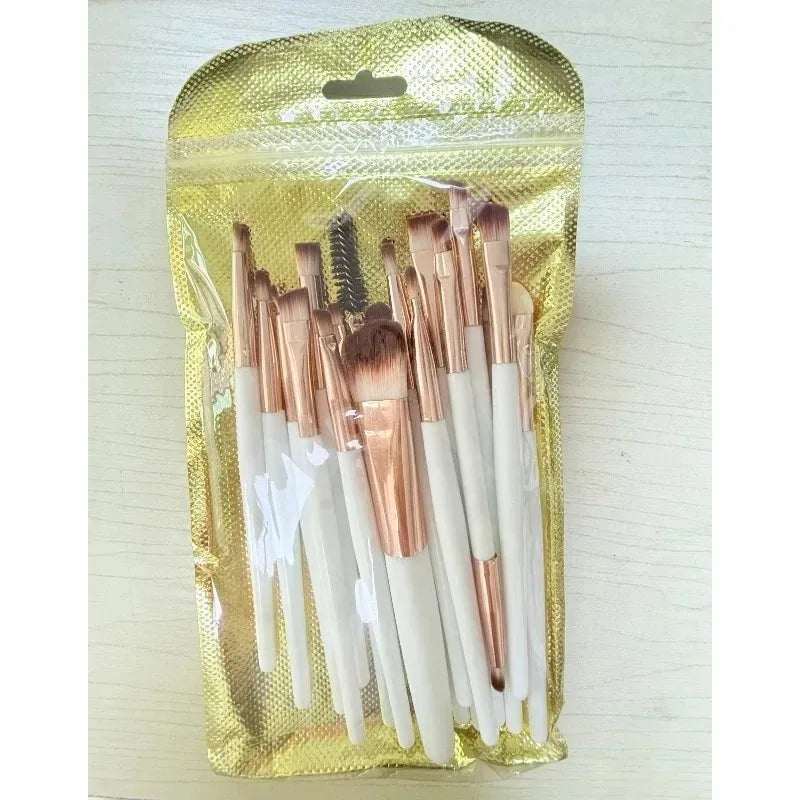 RUZOFO 20-Pc Double-Ended Soft Bristle Makeup Brush Set Makeup Brush Set HIP