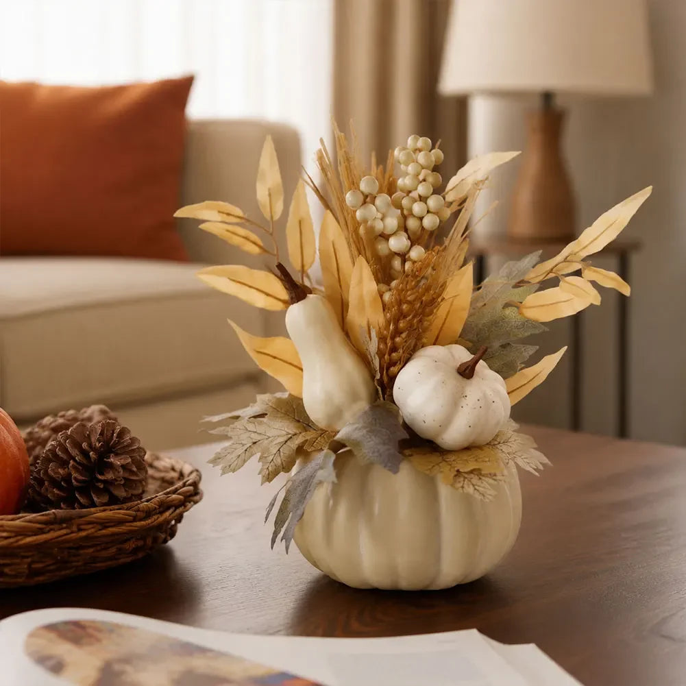 Halloween Decoration Artificial Floral Arrangement Artificial Pumpkin Flower for Porch DIY Crafts Halloween Office Decorations HIP