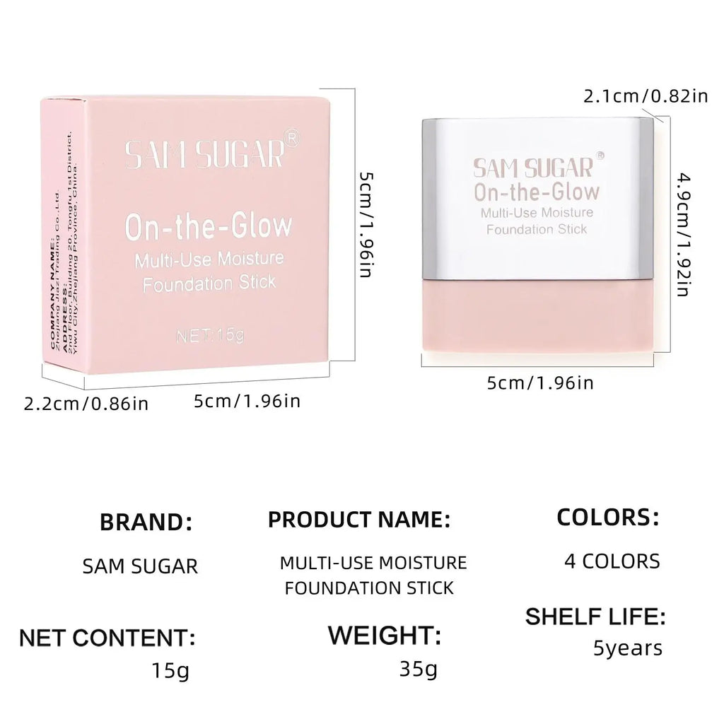 SAM SUGAR Oil Control Foundation Stick – Waterproof Concealer Foundation Stick HIP