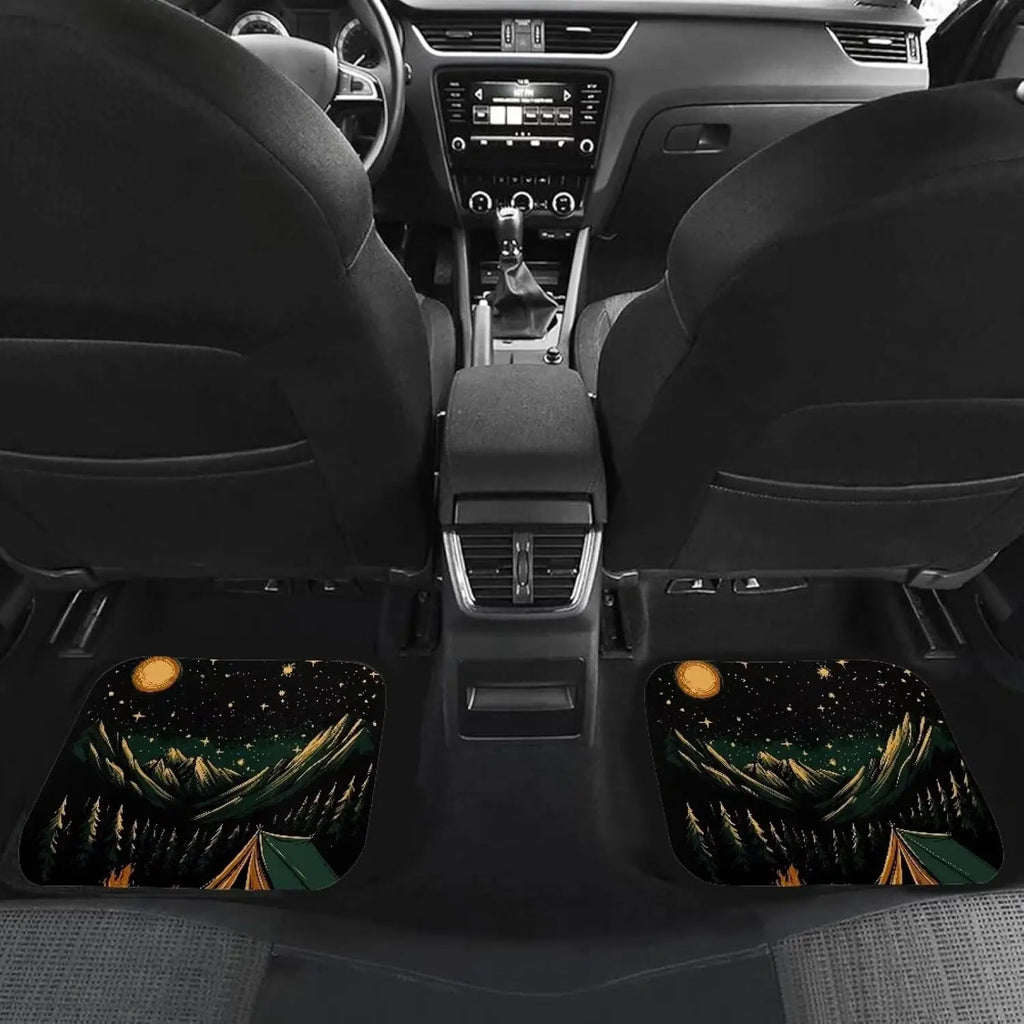 Car Floor Mats Set of 4 – Mountain Camping Anti-Slip Carpet Car Floor Mats HIP