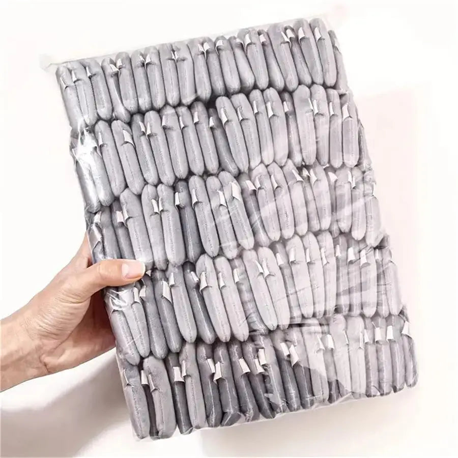100-Pack Black Triangle Powder Puffs – Soft Makeup Tool Powder Puff Set HIP Grey
