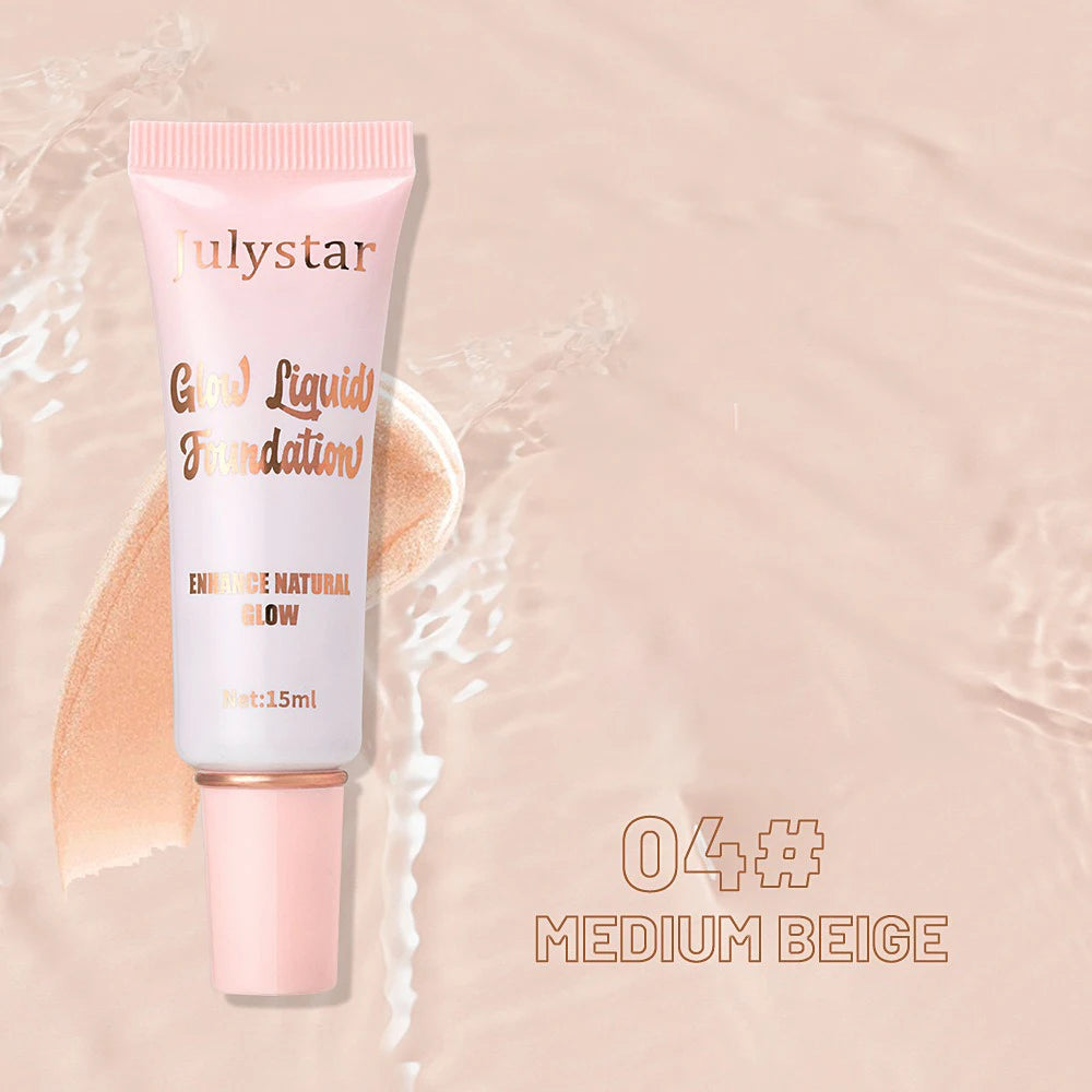 Liquid Pearlescent Foundation High Coverage Concealer 3D Contour Shadow Waterproof Lasting Brighten Shiny Face Body Highlighter HIP 04 Medium Beige