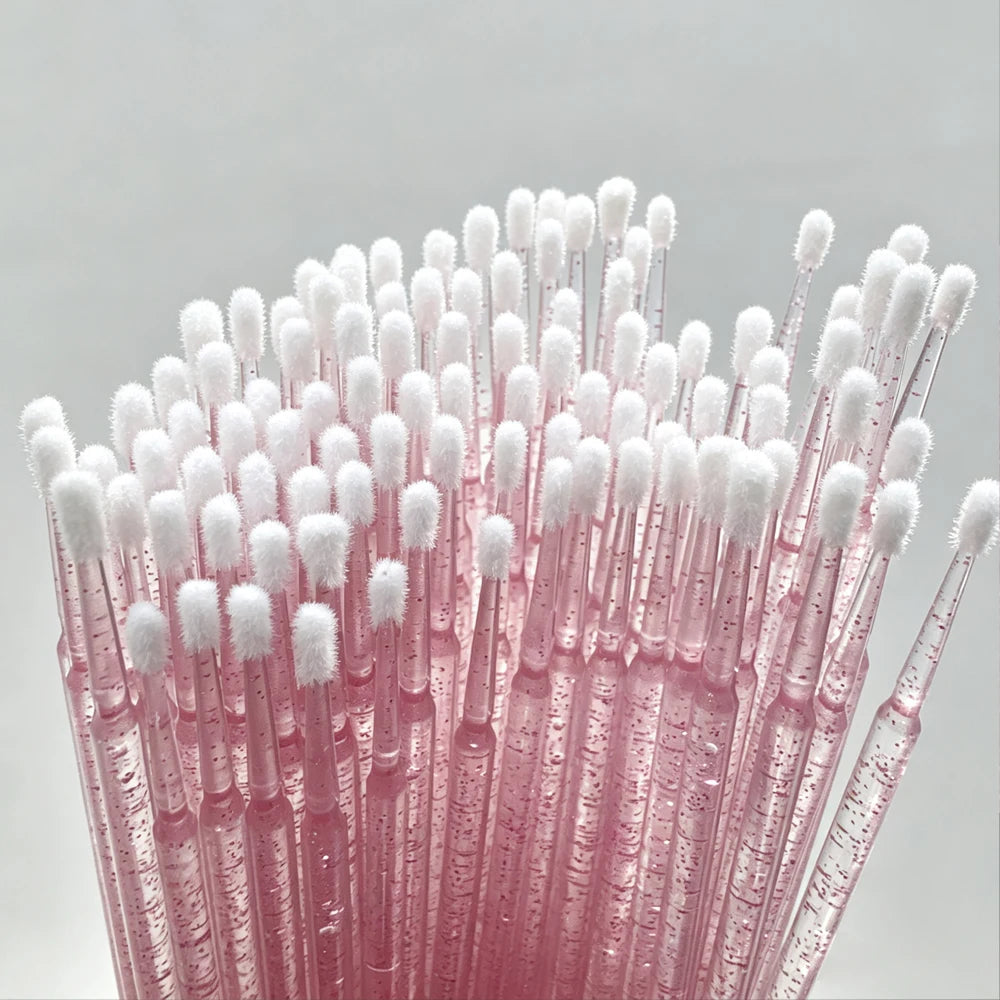 100-Pc Disposable Microbrush Eyelash Applicators – 3 Sizes Eyelash Applicator Brushes HIP