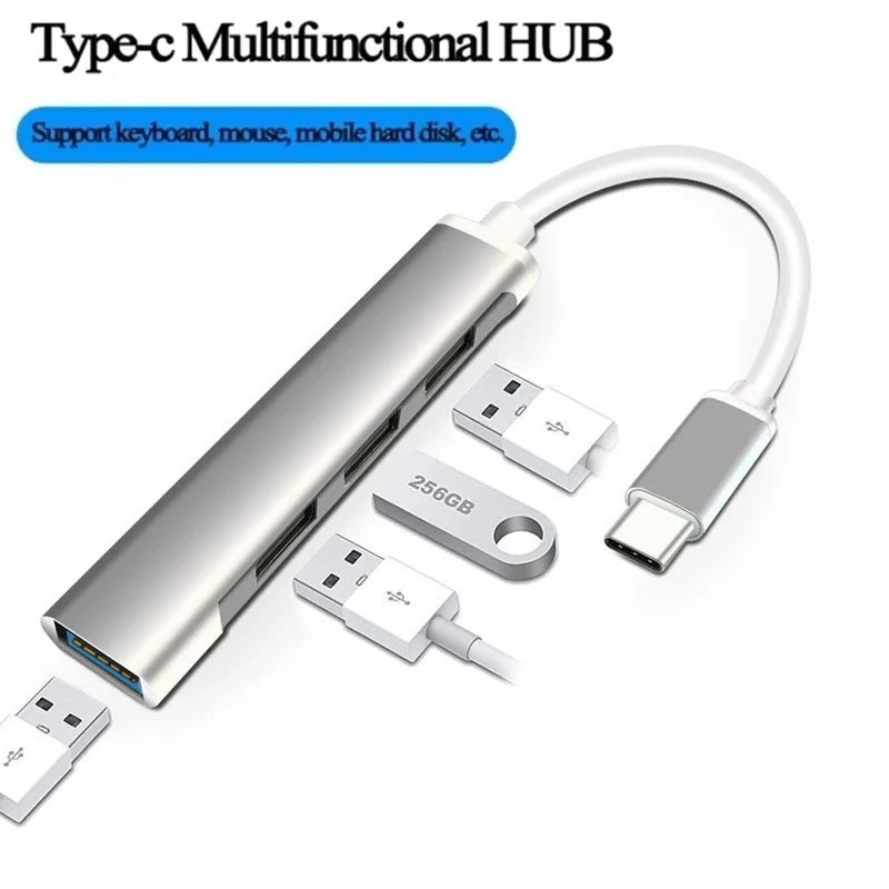 SEamopar USB-C Multi-Port Hub – Aluminum Splitter for Laptops USB-C Hub HIP