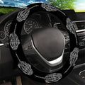 Skeleton Steering Wheel Cover – Gothic Style, Universal Fit Steering Wheel Cover HIP black