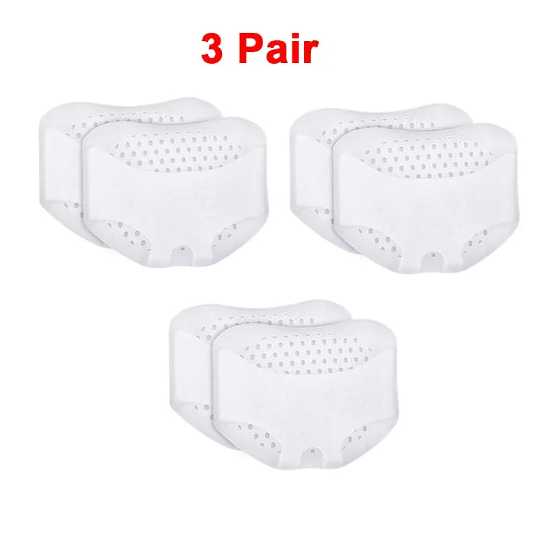Silicone Metatarsal Pads & Toe Separators | Forefoot Cushions Foot Gel Cushions HIP C723-white-3pairs