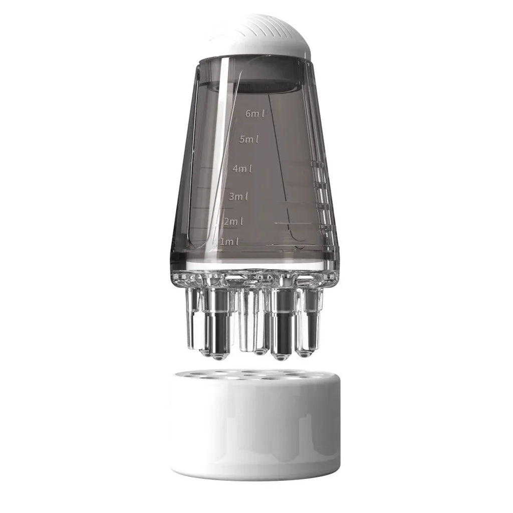 Hexagonal Scalp Applicator Oil Roller Ball Massage Comb Scalp Applicator Comb HIP C565- grey