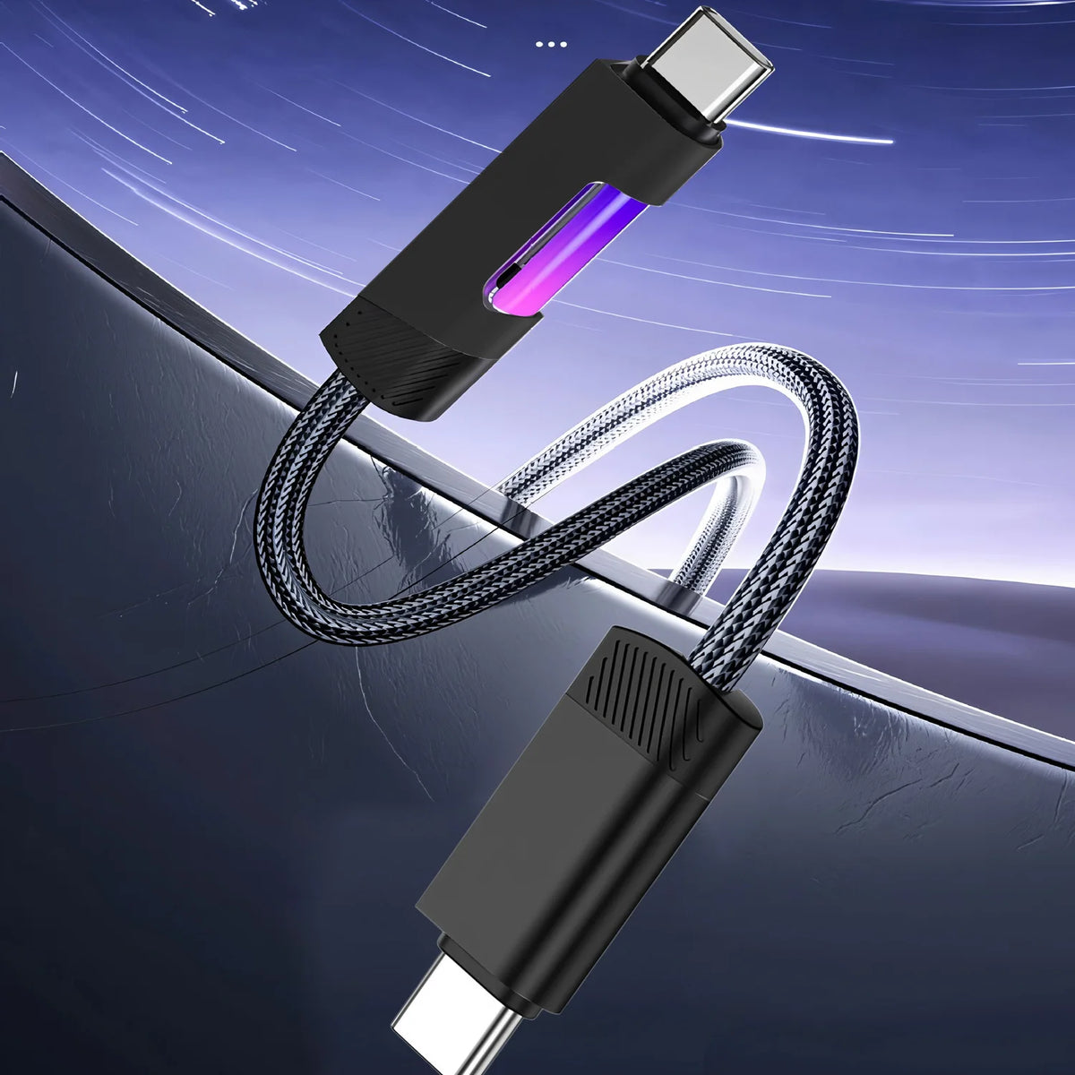 BESY USB-C Fast Charging Cable with LED Indicator – 3A PD USB-C Charging Cable HIP