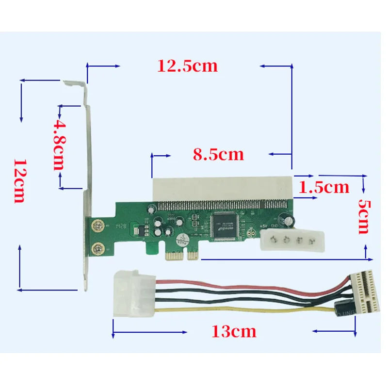 PCIe X1/X4/X8/X16 to PCI Converter Adapter Card | Plug & Play PCIe to PCI Adapter HIP