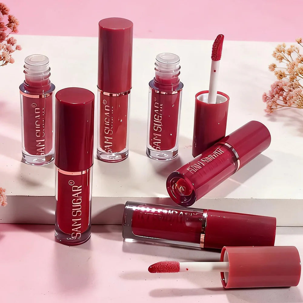 Portable 6 Colors Abundant Lip Gloss Tint Hydrating Moisturizing Lip Glaze Lip Plumper Lasting Make Up Liquid Lipstick Cosmetics HIP