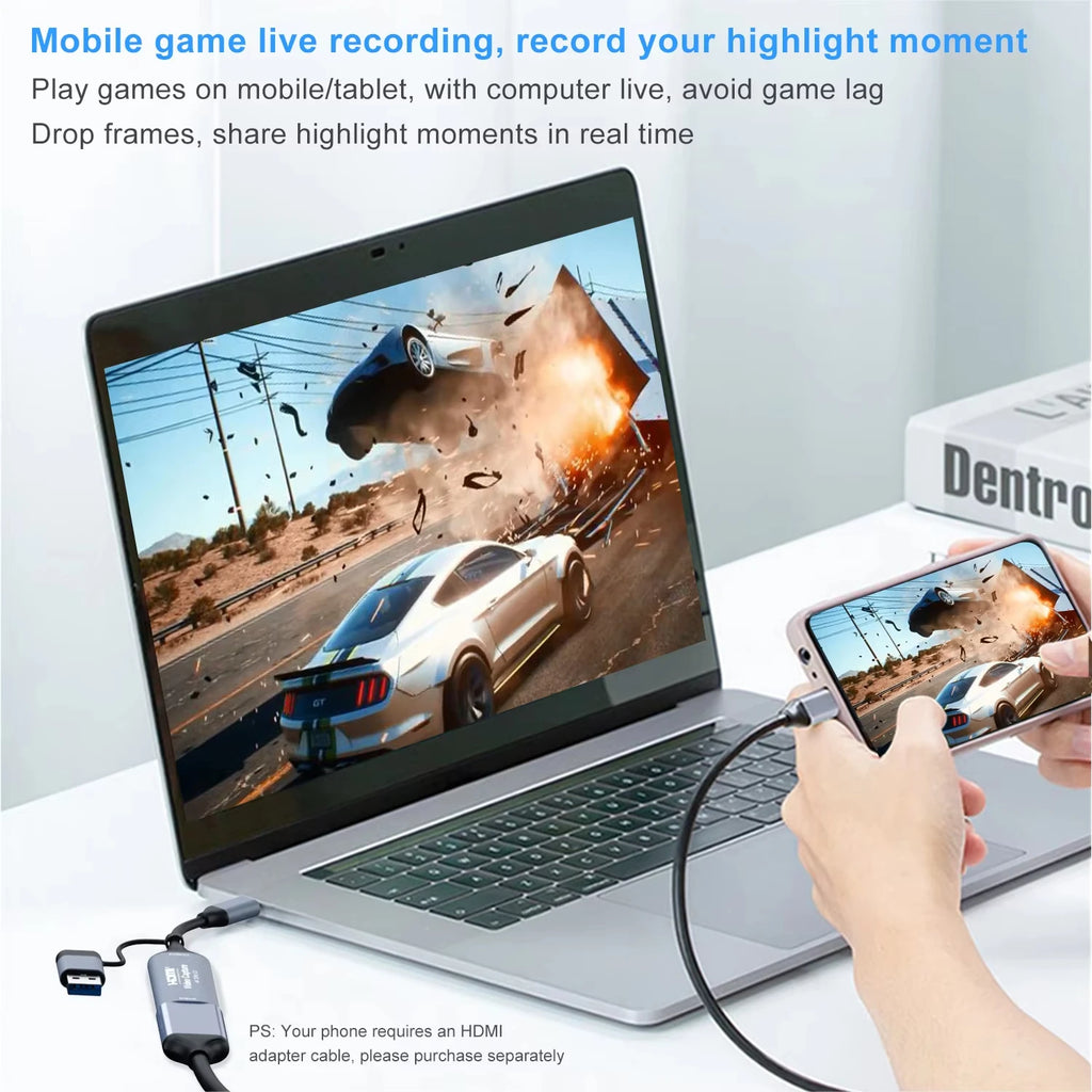 2-in-1 4K HDMI Video Capture Card USB 3.0 & Type-C Video Capture Card HIP
