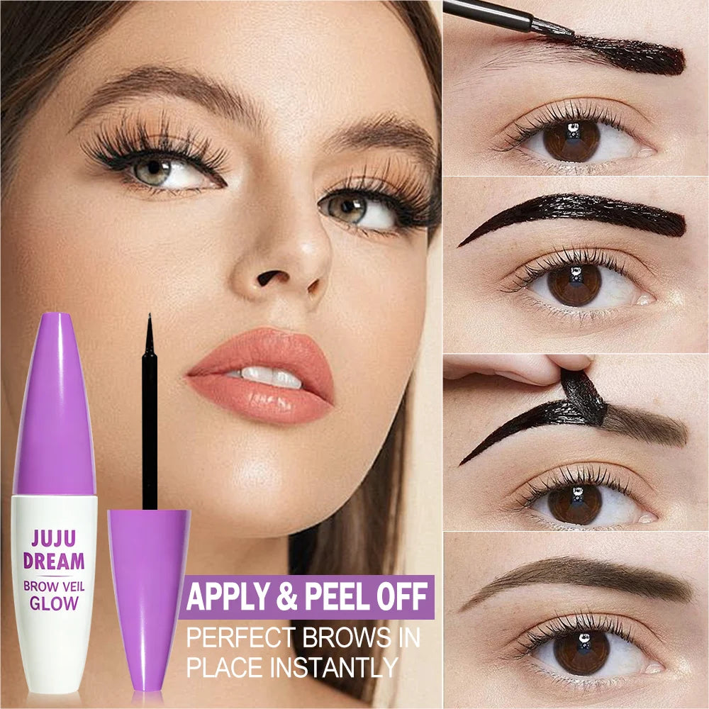 JUJU Dream Peel-Off Eyebrow Tint Gel – Waterproof Brow Tattoo Eyebrow Tint Gel HIP