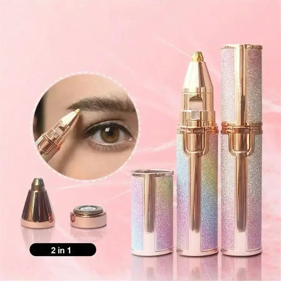2-in-1 LED Facial Hair Remover & Eyebrow Trimmer – Rechargeable Facial Hair Remover HIP
