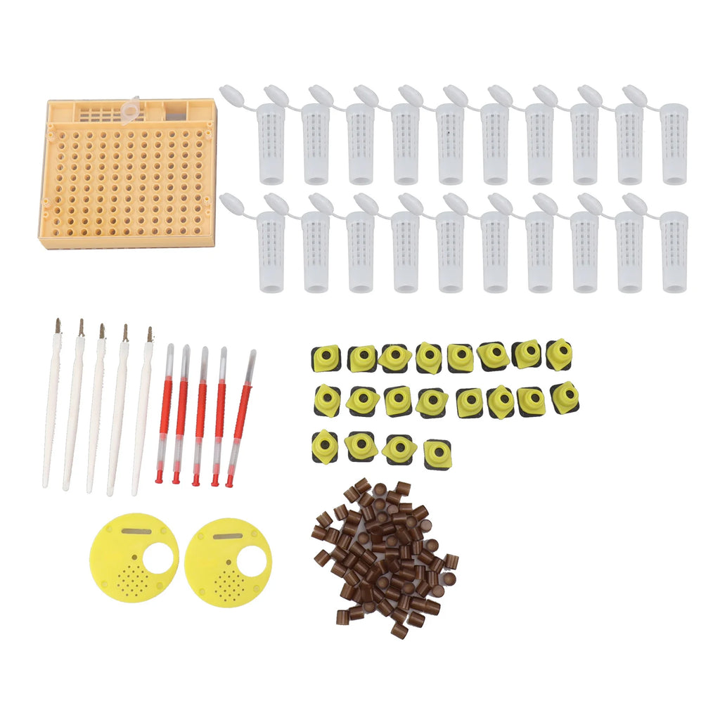 Queen Rearing Grafting Kit Queen Bee Rearing System Plastic Breeding Cell Cup Kit Beekeeping Grafting Equipments Supplies HIP A