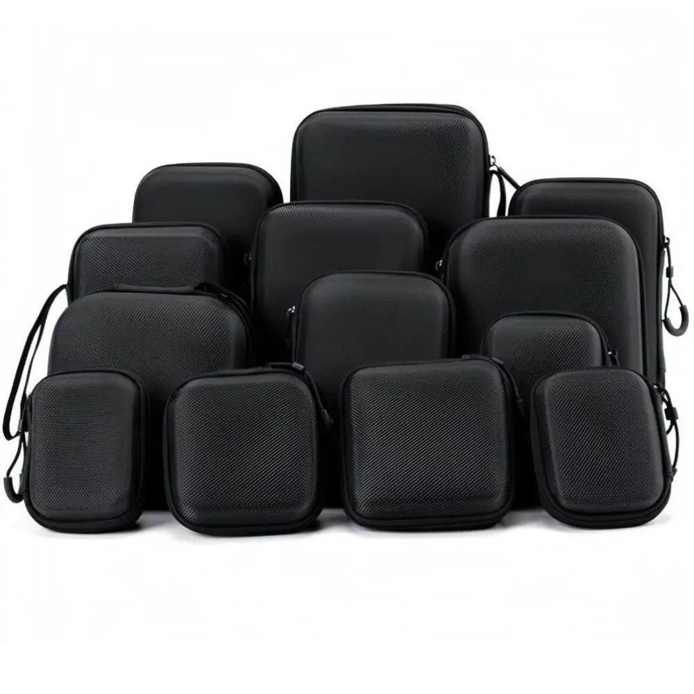 Hard Shell EVA Storage Box – Portable Zipper Earphone Case EVA Storage Case HIP